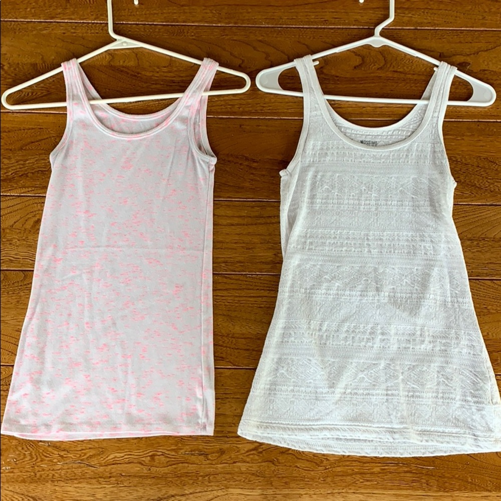 Pink Merona & White Mossimo Tanks